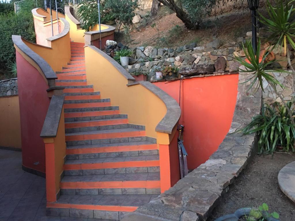 Villa con giardino vista mare Capitana Esterno foto