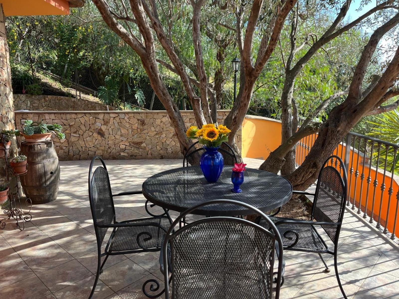 Villa con giardino vista mare Capitana Esterno foto