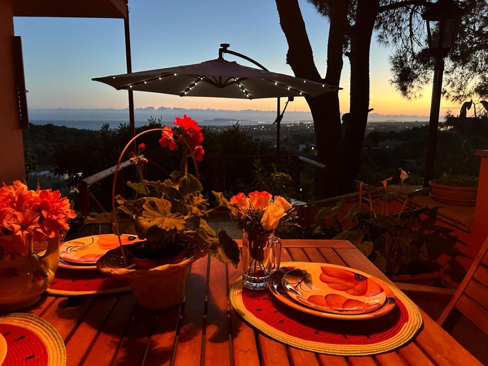Villa con giardino vista mare Capitana Esterno foto